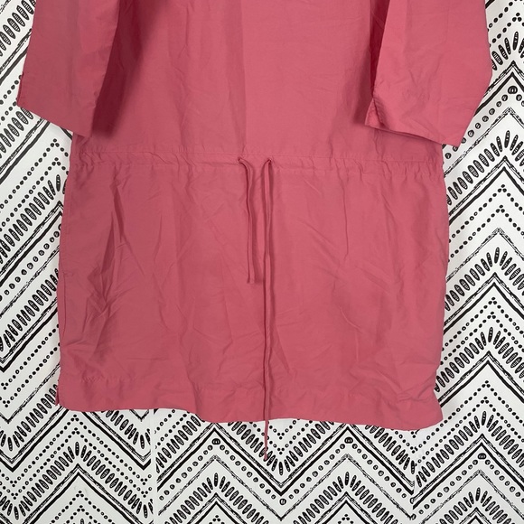 LL Bean Pink 3/4 Sleeve Drawstring Shift Dress XL - Picture 5 of 8